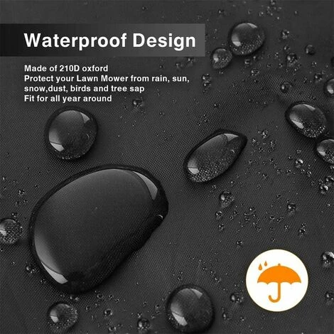 SEENLIN Housse De Tondeuse à Gazon, étanche, Anti-poussière, Anti-UV, 190T Avec Cordon De Serrage Et Sac De Rangement Pour Extérieur/intérieur 188 X 99,1 X 63,5 Cm 5 SEENLIN Housse De Tondeuse à Gazon, étanche, Anti-poussière, Anti-UV, 190T Avec Cordon De Serrage Et Sac De Rangement Pour Extérieur/intérieur 188 X 99,1 X 63,5 Cm – Image 3