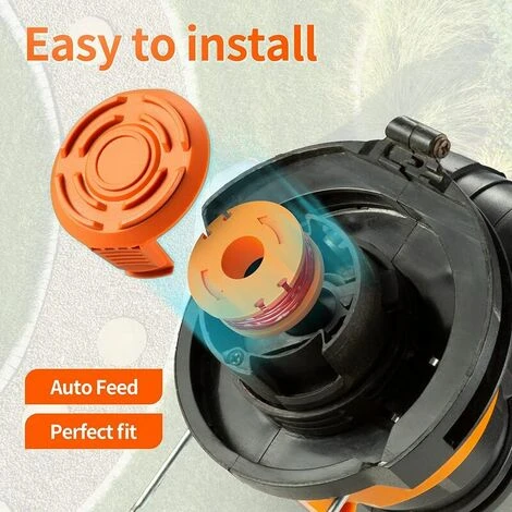 15 Pack Bobine Fil Coupe BordureWorx WA0004.1/WA0010 Coupe Bordures, 0.2cm Bobine De Fil Debroussailleuse(12 Fil Coupe Bordure,3 Couvercle) 6 15 Pack Bobine Fil Coupe BordureWorx WA0004.1/WA0010 Coupe Bordures, 0.2cm Bobine De Fil Debroussailleuse(12 Fil Coupe Bordure,3 Couvercle) – Image 4