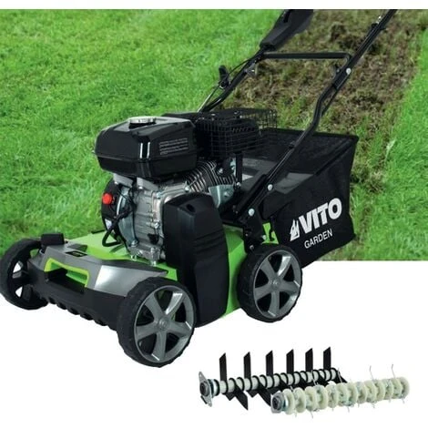 Scarificateur Démousseur Thermique 5,4CV 212cm3 Largeur Travail 40cm Livré Avec 2 Arbres Lames Et Ressorts VITO Professionnel 7 Scarificateur Démousseur Thermique 5,4CV 212cm3 Largeur Travail 40cm Livré Avec 2 Arbres Lames Et Ressorts VITO Professionnel – Image 5