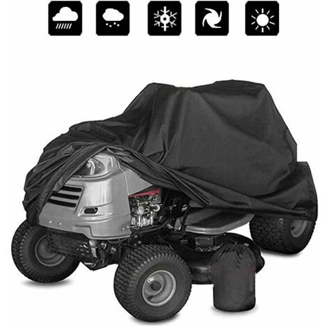 Housse De Tondeuse À Gazon Autoportees, Housse De Tracteur De Pelouse Tissu Oxford Imperméable Anti-Uv Anti-Poussière Pour Jardin Extérieur Noir 3 Housse De Tondeuse À Gazon Autoportees, Housse De Tracteur De Pelouse Tissu Oxford Imperméable Anti-Uv Anti-Poussière Pour Jardin Extérieur Noir
