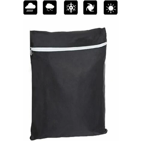 Housse De Tondeuse À Gazon Autoportees, Housse De Tracteur De Pelouse Tissu Oxford Imperméable Anti-Uv Anti-Poussière Pour Jardin Extérieur Noir 7 Housse De Tondeuse À Gazon Autoportees, Housse De Tracteur De Pelouse Tissu Oxford Imperméable Anti-Uv Anti-Poussière Pour Jardin Extérieur Noir – Image 5