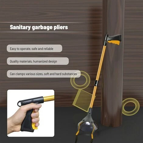 Outils De Ramassage En Aluminium,81cm Pince De Prehension Pliable,Pince Telescopique En Caoutchouc Long,pour Déchets De Jardin, Ramassage Des Déchets 4 Outils De Ramassage En Aluminium,81cm Pince De Prehension Pliable,Pince Telescopique En Caoutchouc Long,pour Déchets De Jardin, Ramassage Des Déchets – Image 2