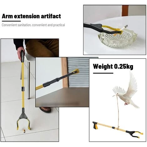 Outils De Ramassage En Aluminium,81cm Pince De Prehension Pliable,Pince Telescopique En Caoutchouc Long,pour Déchets De Jardin, Ramassage Des Déchets 5 Outils De Ramassage En Aluminium,81cm Pince De Prehension Pliable,Pince Telescopique En Caoutchouc Long,pour Déchets De Jardin, Ramassage Des Déchets – Image 3