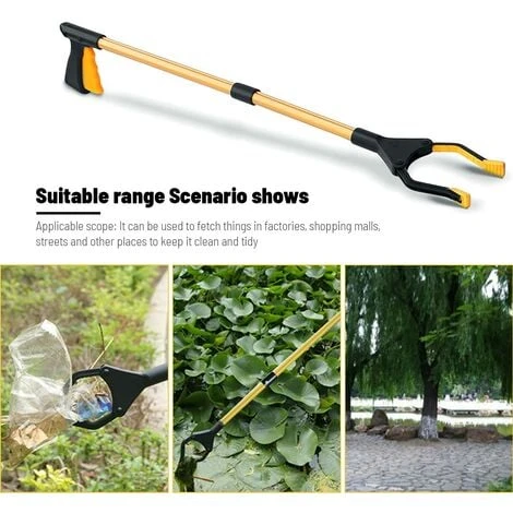 Outils De Ramassage En Aluminium,81cm Pince De Prehension Pliable,Pince Telescopique En Caoutchouc Long,pour Déchets De Jardin, Ramassage Des Déchets 7 Outils De Ramassage En Aluminium,81cm Pince De Prehension Pliable,Pince Telescopique En Caoutchouc Long,pour Déchets De Jardin, Ramassage Des Déchets – Image 5