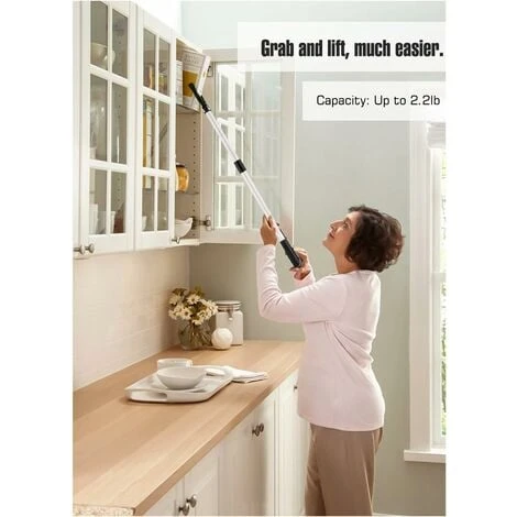 Outils De Ramassage, Pince D'extension Pliante De 32 Pouces, Outil D'aide Aux Personnes Handicapées En Aluminium Avec Pince Rotative En Caoutchouc, Extension De Bras Long De Ramassage Des Ordures - Bl 6 Outils De Ramassage, Pince D'extension Pliante De 32 Pouces, Outil D'aide Aux Personnes Handicapées En Aluminium Avec Pince Rotative En Caoutchouc, Extension De Bras Long De Ramassage Des Ordures - Bl – Image 4