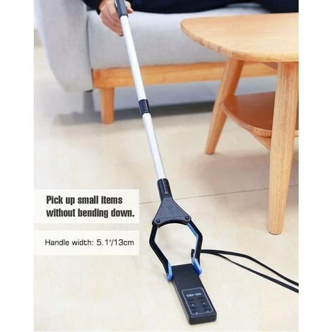 Outils De Ramassage, Pince D'extension Pliante De 32 Pouces, Outil D'aide Aux Personnes Handicapées En Aluminium Avec Pince Rotative En Caoutchouc, Extension De Bras Long De Ramassage Des Ordures - Bl 7 Outils De Ramassage, Pince D'extension Pliante De 32 Pouces, Outil D'aide Aux Personnes Handicapées En Aluminium Avec Pince Rotative En Caoutchouc, Extension De Bras Long De Ramassage Des Ordures - Bl – Image 5