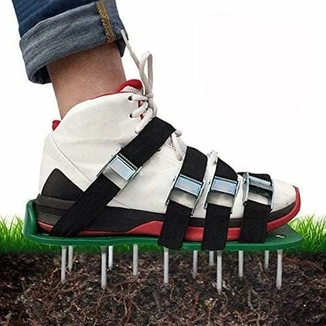 Aérateur De Pelouse Chaussures Aérateur De Pelouse Chaussures à Pointes Avec 4 Sangles Réglables Et Scarificateur En Métal Pour Aérateur De Pelouse Chaussures De Jardin 3 Aérateur De Pelouse Chaussures Aérateur De Pelouse Chaussures à Pointes Avec 4 Sangles Réglables Et Scarificateur En Métal Pour Aérateur De Pelouse Chaussures De Jardin