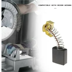 4 Paires De Balais De Charbon 7x17x17mm Compatibles Avec Rexon M2500A Scie à Onglet Pièces De Rechange Pour Accessoires D'outils Électriques BF -Flore Riche Soldes Magasin 92502430 3