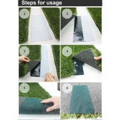 Bande Adhésive De Gazon Synthétique 150mmx10m Ruban Adhésif D'herbe Tapis (2 Couleurs)(Black) 9 Bande Adhésive De Gazon Synthétique 150mmx10m Ruban Adhésif D'herbe Tapis (2 Couleurs)(Black) -Flore Riche Soldes Magasin 92911415 3