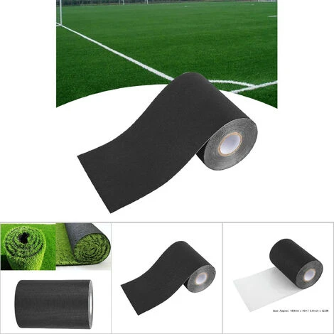 Bande Adhésive De Gazon Synthétique 150mmx10m Ruban Adhésif D'herbe Tapis (2 Couleurs)(Black) 6 Bande Adhésive De Gazon Synthétique 150mmx10m Ruban Adhésif D'herbe Tapis (2 Couleurs)(Black) – Image 4