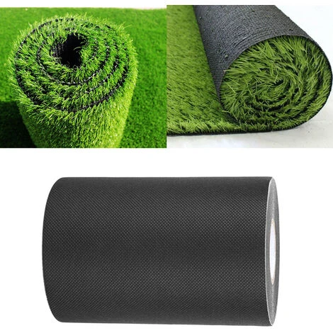 Bande Adhésive De Gazon Synthétique 150mmx10m Ruban Adhésif D'herbe Tapis (2 Couleurs)(Black) 7 Bande Adhésive De Gazon Synthétique 150mmx10m Ruban Adhésif D'herbe Tapis (2 Couleurs)(Black) – Image 5