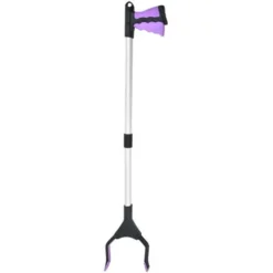 Déstockage Pince Pour Handicapés De 80 Cm + Pince Télescopique Pivotante - Pince à Déchets Pourpre