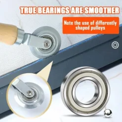 2 En 1 Rouleau En Caoutchouc Outil Manche En Bois Rouleau Cannelé Pour Rénovation Fenêtre Installation écran Porte Ménage Outil à Main 3 Pièces -Flore Riche Soldes Magasin 93243526 4