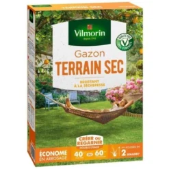 Gazon Terrains Secs Boite De 1kg 40 M² Vilmorin