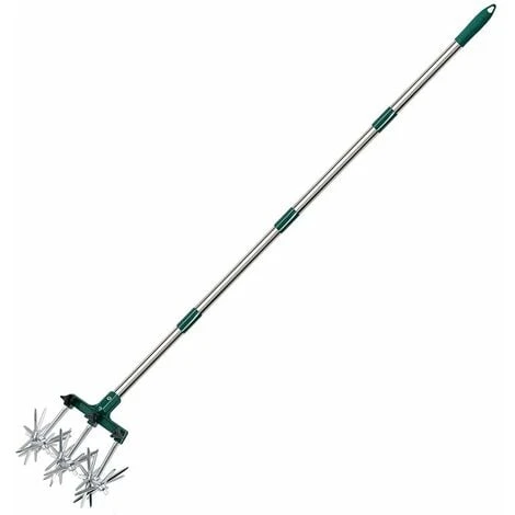 Scarificateur émietteur 3 Roues - Suan - Manche Télescopique - Dimensions : 180 X 15 X 13 Cm 3 Scarificateur émietteur 3 Roues - Suan - Manche Télescopique - Dimensions : 180 X 15 X 13 Cm