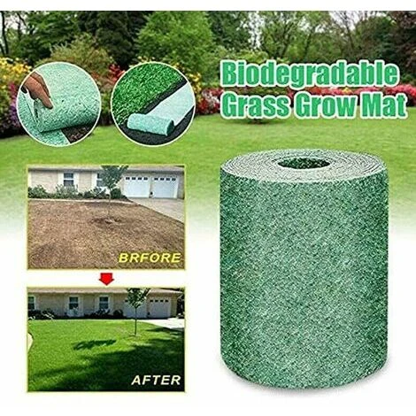 Rouleau De Tapis De Semences De Gazon, Tapis De Culture D'herbe Biodégradable , Tapis De Semences De Gazon Engrais Jardin Pique-nique Jardinage Tapis De Plantation De Pelouse 20 × 1000cm 4 Rouleau De Tapis De Semences De Gazon, Tapis De Culture D'herbe Biodégradable , Tapis De Semences De Gazon Engrais Jardin Pique-nique Jardinage Tapis De Plantation De Pelouse 20 × 1000cm – Image 2