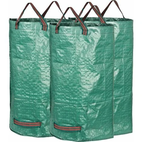 3 X 120L Sac De Jardin Sac De Déchets De Jardin En PP Solide - Autoportante Et Pliable - Sacs Poubelle Pour Les Déchets De Jardin Feuillage De Pelouse Vert Coupe -Réutilisable 3 3 X 120L Sac De Jardin Sac De Déchets De Jardin En PP Solide - Autoportante Et Pliable - Sacs Poubelle Pour Les Déchets De Jardin Feuillage De Pelouse Vert Coupe -Réutilisable