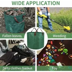 3 X 120L Sac De Jardin Sac De Déchets De Jardin En PP Solide - Autoportante Et Pliable - Sacs Poubelle Pour Les Déchets De Jardin Feuillage De Pelouse Vert Coupe -Réutilisable 11 3 X 120L Sac De Jardin Sac De Déchets De Jardin En PP Solide - Autoportante Et Pliable - Sacs Poubelle Pour Les Déchets De Jardin Feuillage De Pelouse Vert Coupe -Réutilisable -Flore Riche Soldes Magasin 94075024 5