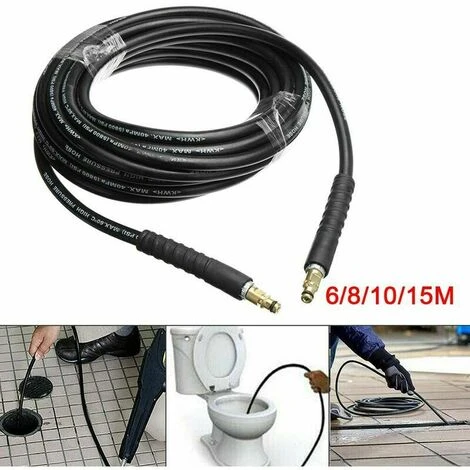 Pour Karcher K2 K3 K4 K5 K6 K7 (6 M), Nettoyeurs Haute Pression Nettoyage à L'eau Kit De Nettoyage De Tuyau De Remplacement Haute Pression 6M / 8M / 10M / 15M 6 Pour Karcher K2 K3 K4 K5 K6 K7 (6 M), Nettoyeurs Haute Pression Nettoyage à L'eau Kit De Nettoyage De Tuyau De Remplacement Haute Pression 6M / 8M / 10M / 15M – Image 4