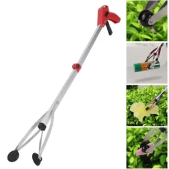 Ramasse-déchets Multifonctionnel, 80 Cm, En Alliage D'aluminium, Léger, Extensible, Pour Ramasser Les Feuilles Tombées Ou Les Ordures, Pour Nettoyer Les Routes Du Jardin