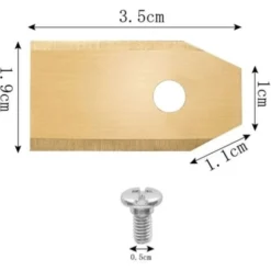 ELLE 45 X Lames De Couteau En Titane Pour Toutes Les Tondeuses Robotiques Husqvarn/Automower/ Yardforce/Gardena(3g-0.75mm) Avec 45 Vis, Lames De Rechange Pour Modéles 105,310,315,320,420,430x,r40i - Doré -Flore Riche Soldes Magasin 94922683 3