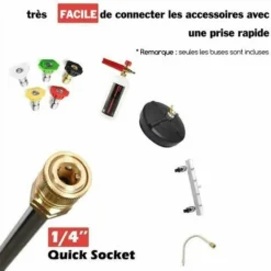 Pistolet De Lavage Haute Pression, Lance, Kit De Buses, Kit D'embouts 4000psi M22 -Flore Riche Soldes Magasin 95084813 3