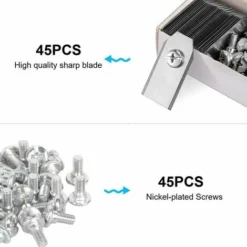 45 Lames En Titane Pour Toutes Les Tondeuses Robotisées Husqvarn/Automower/ Yardforce/Gardena (3g-0,75 Mm) Avec 45 Vis, Lames De Rechange Pour Les Modèles 105,310,315,320,420,430x,r40i -Flore Riche Soldes Magasin 95134230 5