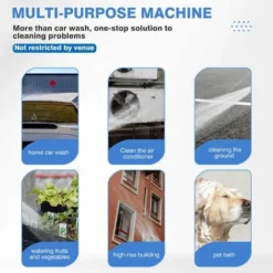 Nettoyeur Haute Pression 21v Pistolet Portable Nettoyeur à Eau Avec 2 Batteries -Flore Riche Soldes Magasin 95711120 4