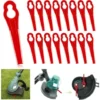 100 Pcs Lames En Plastique De Rechange, Lame Coupe Bordure Tondeuse à Gazon En Plastique Lames Pour Jardin Et Pelouse Coupe Bordures -Flore Riche Soldes Magasin 95793671 1