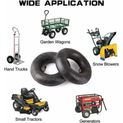 2 Pièces Chambre à Air 4.10/3.50-4 Avec Tige De Valve Pour Brouette Tondeuse Poussette Générateur Chariot De Jardin H85 -Flore Riche Soldes Magasin 95979248 5