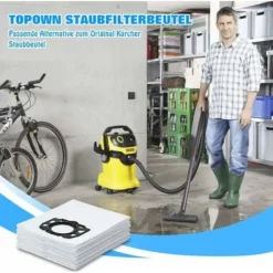 10 Sacs Aspirateur Karcher Sachet Filtre WD4 WD5 WD6, Sacs Pour Aspirateur MV4 MV5 MV6, Sac Aspirateur Filtre Ouate Karcher 2.863-006.0 - 10 Pièces H310 -Flore Riche Soldes Magasin 96488128 3