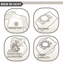 10 Sacs Aspirateur Karcher Sachet Filtre WD4 WD5 WD6, Sacs Pour Aspirateur MV4 MV5 MV6, Sac Aspirateur Filtre Ouate Karcher 2.863-006.0 - 10 Pièces H310 -Flore Riche Soldes Magasin 96488128 5