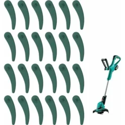 24pcs Lames En Plastique De Rechange Tondeuse Lame Coupe Bordure Lame Coupe Bordur Lames En Plastique Coupe Bordure à Lame Plastique Pour Lames De Coupe-Bordures Bosch Art 23-18 Li Art 26-18 H335