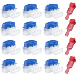 ZOLGINAH 12 Connecteur De Câble étanche 3 Trous Connecteurs De Fils électriques Sertis Connecteur De Tondeuse à Gazon Avec 4 Bornes De Connexion Pour Tondeuses à Gazon