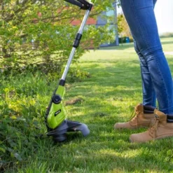 Débroussailleuse électrique 600W Coupe 32cm Tondeuse à Gazon 9 Débroussailleuse électrique 600W Coupe 32cm Tondeuse à Gazon -Flore Riche Soldes Magasin 96517874 3