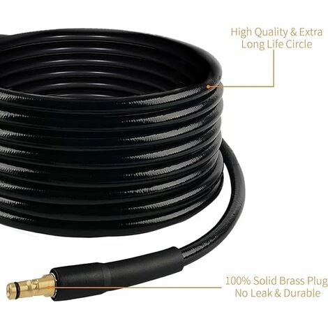 Tuyaux De Remplacement Pour Nettoyeurs Haute Pression, Pistolets à Eau Haute Pression, Tuyaux Haute Pression, Accessoires Pour Nettoyeurs Haute Pression, Filetage M22 - Raccord Rapide, Connecteur à Cl 4 Tuyaux De Remplacement Pour Nettoyeurs Haute Pression, Pistolets à Eau Haute Pression, Tuyaux Haute Pression, Accessoires Pour Nettoyeurs Haute Pression, Filetage M22 - Raccord Rapide, Connecteur à Cl – Image 2