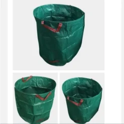 Lot De 2 Sacs à Déchets De Jardin , 120 L, Sacs à Déchets De Jardin, Sacs à Feuilles Avec Poignées, Sacs D'herbe Verts Industriels Tissés Pliables -Flore Riche Soldes Magasin 97245835 4