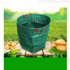 Lot De 2 Sacs à Déchets De Jardin , 120 L, Sacs à Déchets De Jardin, Sacs à Feuilles Avec Poignées, Sacs D'herbe Verts Industriels Tissés Pliables -Flore Riche Soldes Magasin 97245835 5